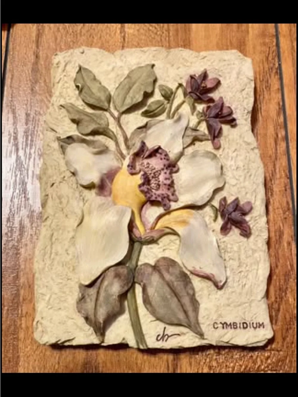 Vintage Cheri Blum Botanical Resin Wall Hanging Plaques 4.5 x 6.25